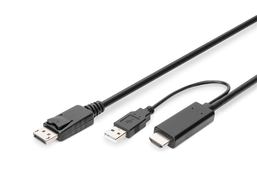 DIGITUS 4K Ultra HD 30Hz HDM 1.4 -DisplayPort 1.2 adapterkábel 2m