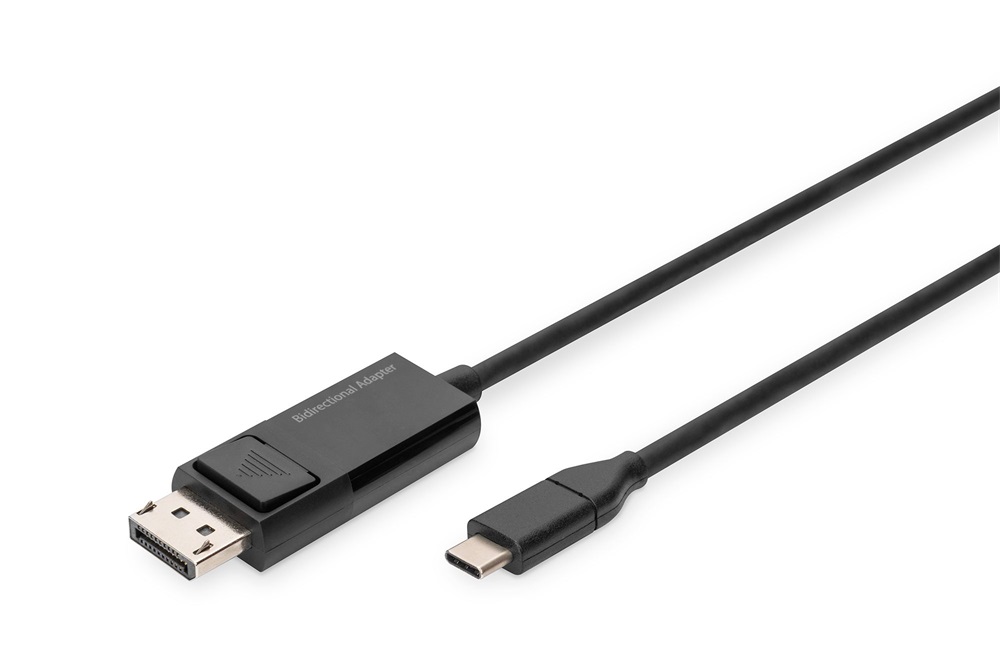 DIGITUS 7680x4320 8K 30Hz kétirányú 1.4 DisplayPort - USB Type-C kábel 2m