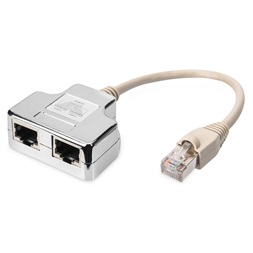 DIGITUS AT-AG CX2 CAT5e árnyékolt pc-pc RJ45 Y elosztó adapter
