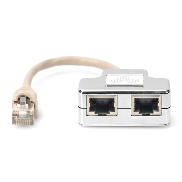 DIGITUS AT-AG CX2 CAT5e árnyékolt pc-pc RJ45 Y elosztó adapter