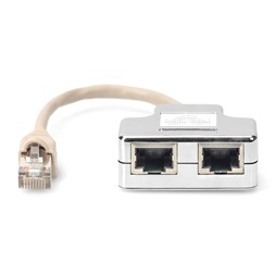 DIGITUS AT-AG CX2 CAT5e árnyékolt pc-pc RJ45 Y elosztó adapter
