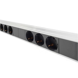 DIGITUS A-19-STRIP42-1 0U PDU 230V 16A 14xCEE 7/3 aljzat CEE7/7 csatlakozó megszakítóval 2M elosztósor