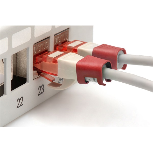 DIGITUS A-CC-R Piros RJ45 clips patch kábelhez 100db/csomag