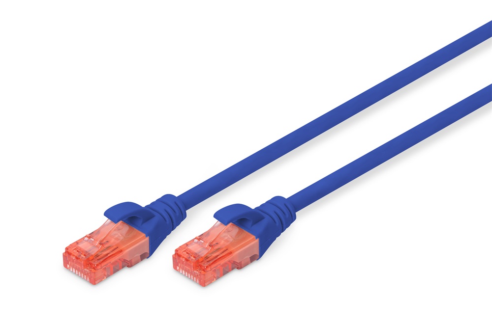 DIGITUS Cat.6 U/UTP PVC 0,5m kék patch kábel