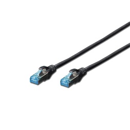 DIGITUS CAT.5e SF/UTP PVC 2m fekete patch kábel