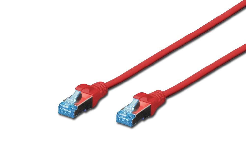 DIGITUS CAT.5e SF/UTP PVC 2m piros patch kábel