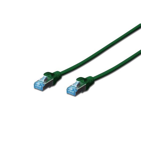DIGITUS CAT.5e SF/UTP PVC 3m zöld patch kábel