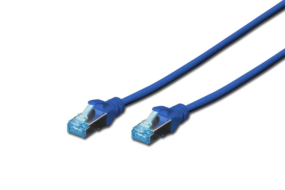 DIGITUS Cat.5e SF/UTP PVC 5m kék patch kábel