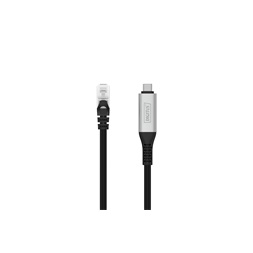 DIGITUS Cat.6A 1GbE RJ45 S/FTP LSZH USB 3.2 Gen1 type-C Ethernet kábel 3m