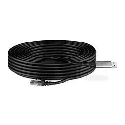 DIGITUS Cat.6A 1GbE RJ45 S/FTP LSZH USB-A 3.2 Gen1 Ethernet kábel 15m