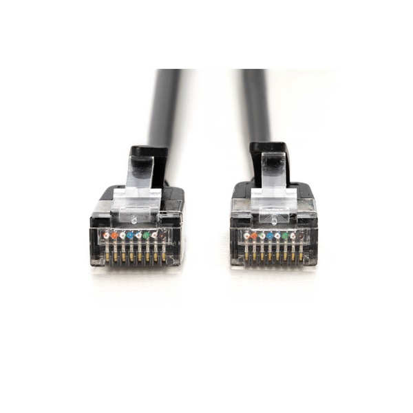 DIGITUS Cat.6A F/FTP LSZH 0,3m fekete slim patch kábel