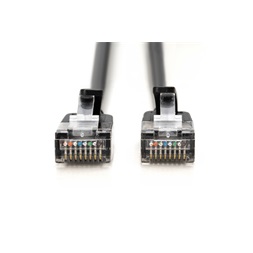 DIGITUS Cat.6A F/FTP LSZH 0,3m fekete slim patch kábel