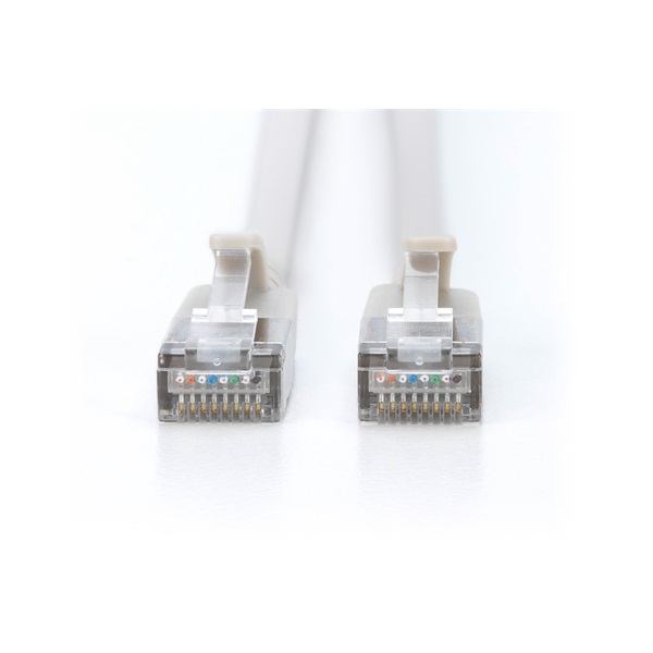 DIGITUS Cat.6A F/FTP LSZH 0,5m szürke slim patch kábel