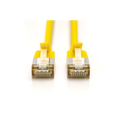 DIGITUS Cat.6A F/FTP LSZH 2m sárga slim patch kábel