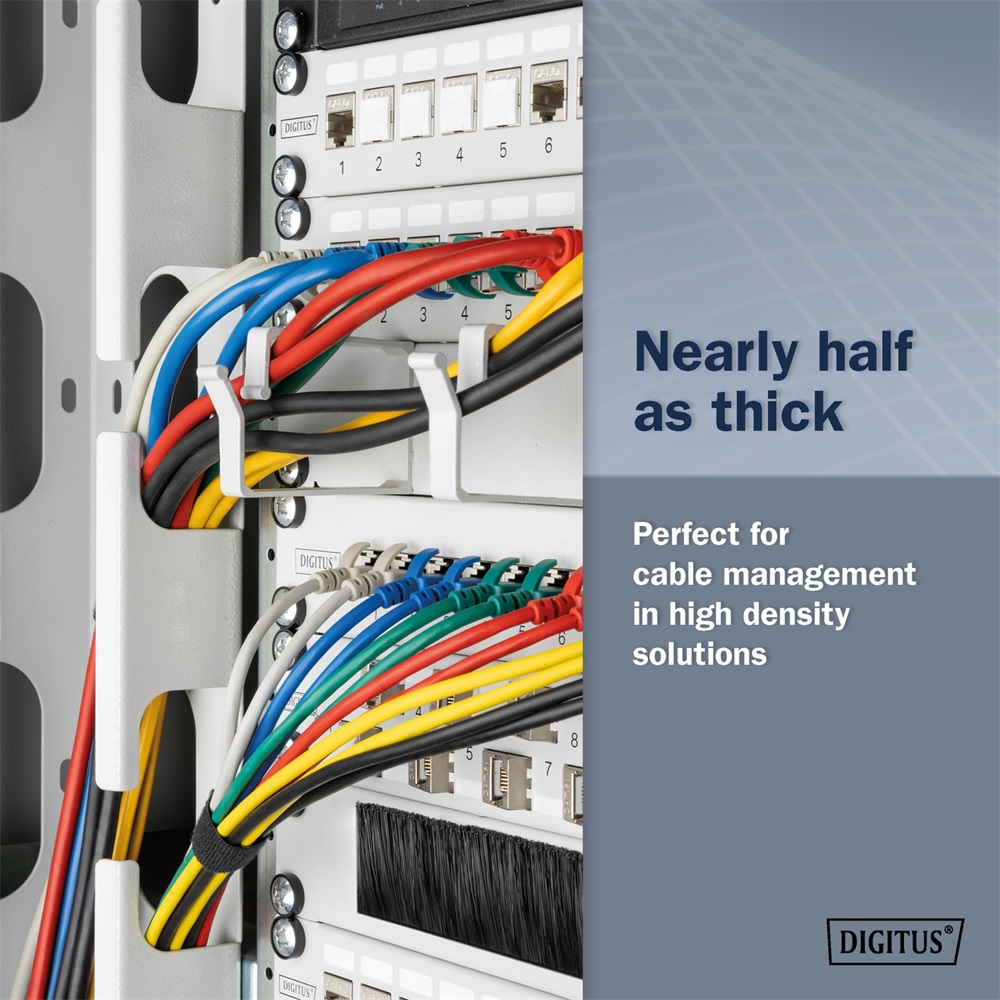 DIGITUS Cat.6A F/FTP LSZH 3m kék slim patch kábel