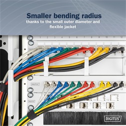 DIGITUS Cat.6A F/FTP LSZH 5m kék slim patch kábel