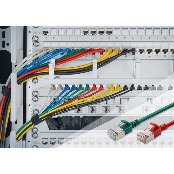 DIGITUS Cat.6A F/FTP LSZH 5m kék slim patch kábel