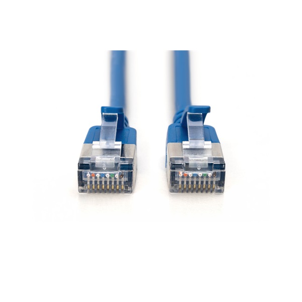 DIGITUS Cat.6A F/FTP LSZH 5m kék slim patch kábel