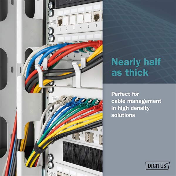 DIGITUS Cat.6A F/FTP LSZH 5m piros slim patch kábel