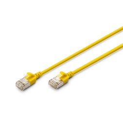 DIGITUS Cat.6A F/FTP LSZH 5m sárga slim patch kábel