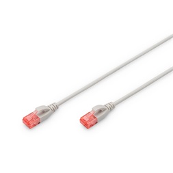 DIGITUS Cat.6 U/UTP LSZH 1m szürke slim patch kábel