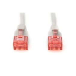 DIGITUS Cat.6 U/UTP LSZH 1m szürke slim patch kábel