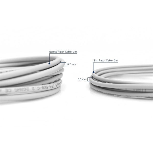 DIGITUS Cat.6 U/UTP LSZH 2m szürke slim patch kábel