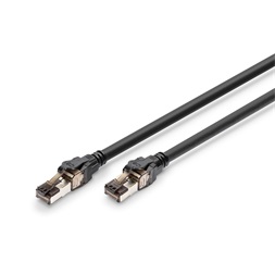 DIGITUS Cat.8.1 S/FTP LSZH 0,5m fekete patch kábel