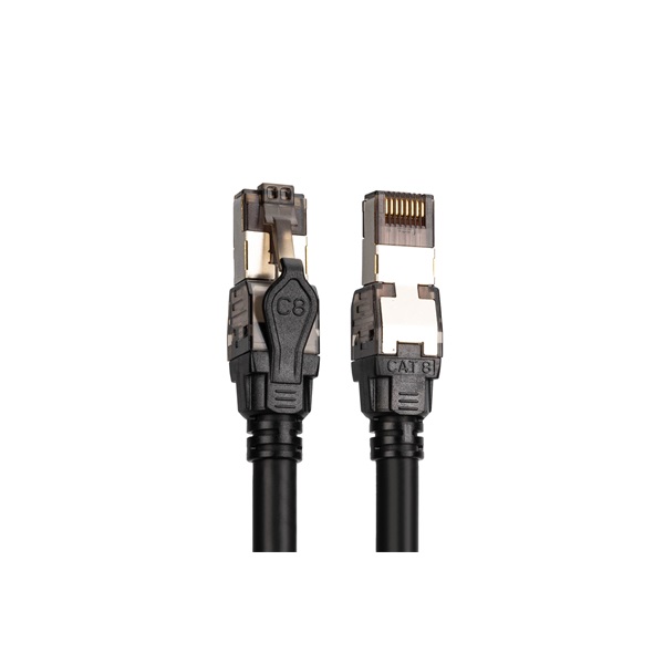 DIGITUS Cat.8.1 S/FTP LSZH 0,5m fekete patch kábel