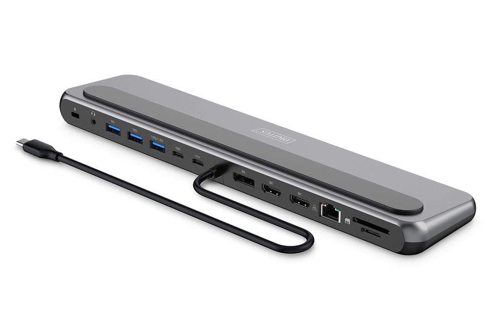 DIGITUS DA-70919 USB-C 12 portos univerzális notebook dokkoló állomás