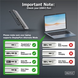 DIGITUS DA-70919 USB-C 12 portos univerzális notebook dokkoló állomás