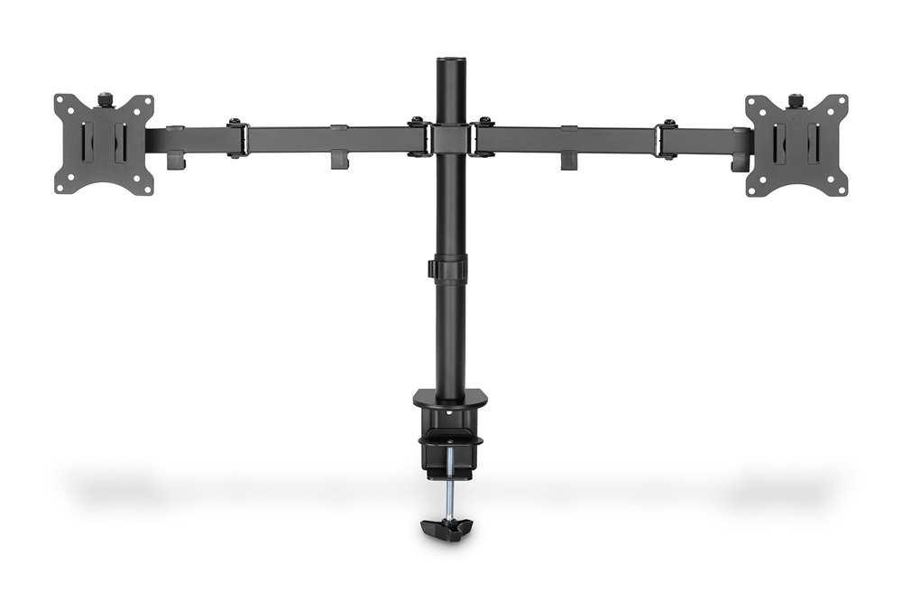 DIGITUS DA-90400 Univerzális (VESA 75/100) dupla fekete monitor tartó konzol