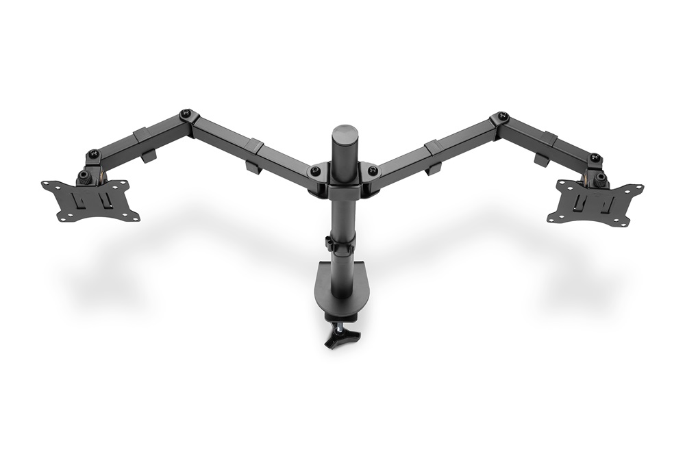 DIGITUS DA-90400 Univerzális (VESA 75/100) dupla fekete monitor tartó konzol