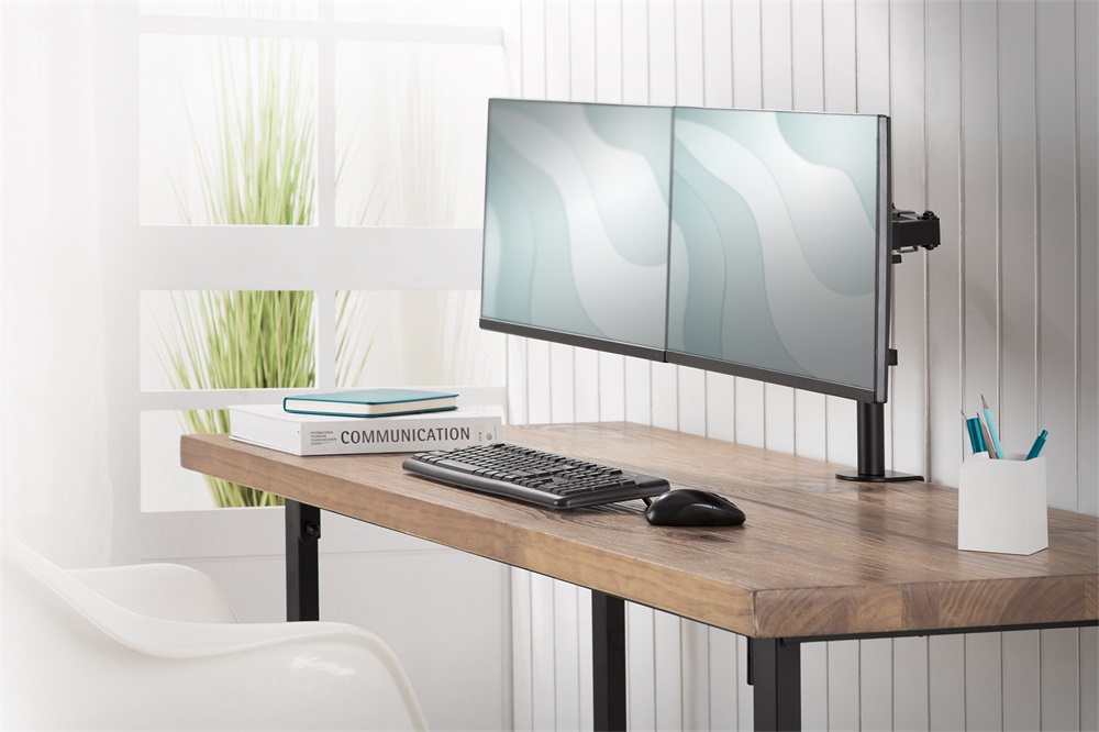 DIGITUS DA-90400 Univerzális (VESA 75/100) dupla fekete monitor tartó konzol
