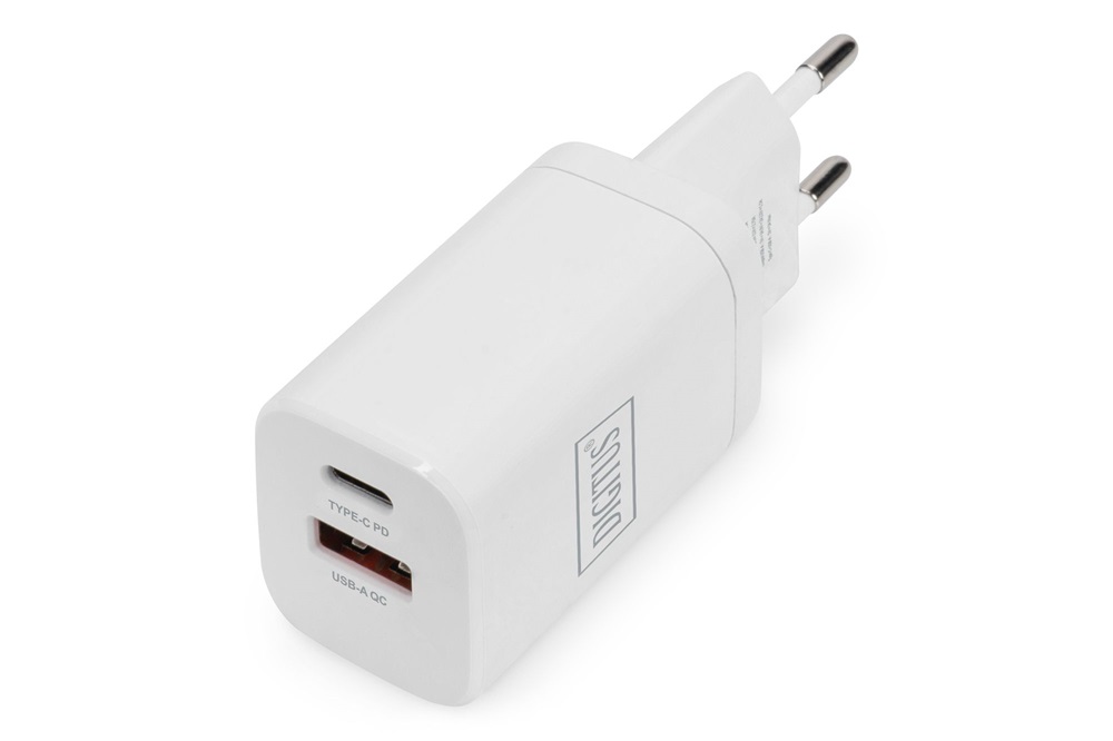 DIGITUS DA-10062 2 port USB Type-A/Type-C 30W töltőadapter