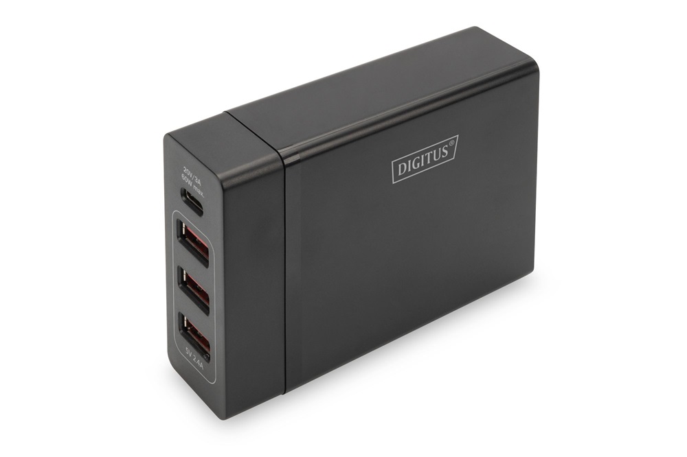 DIGITUS DA-10195 Univerzális 4 port USB Type-A/Type-C 72W töltőadapter