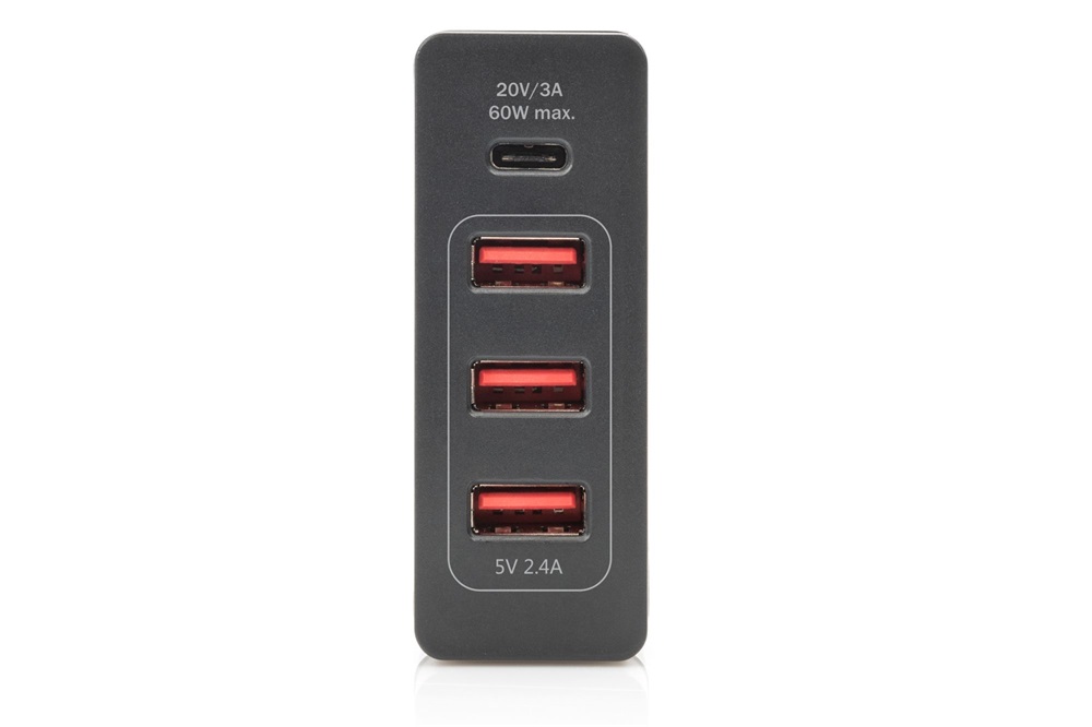 DIGITUS DA-10195 Univerzális 4 port USB Type-A/Type-C 72W töltőadapter
