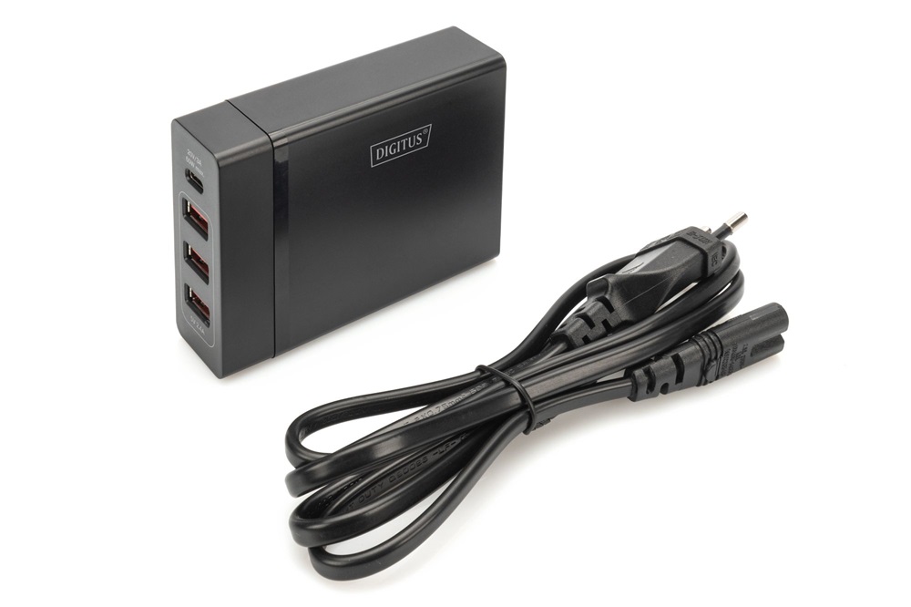 DIGITUS DA-10195 Univerzális 4 port USB Type-A/Type-C 72W töltőadapter