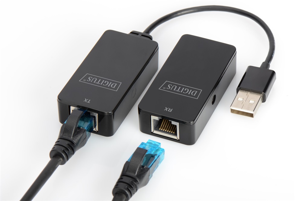 DIGITUS DA-70141 RJ45 - USB 2.0 50m fekete jeltovábbító