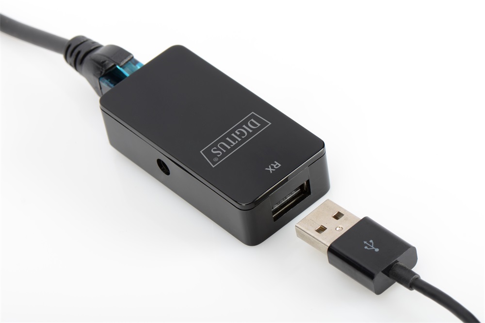 DIGITUS DA-70141 RJ45 - USB 2.0 50m fekete jeltovábbító