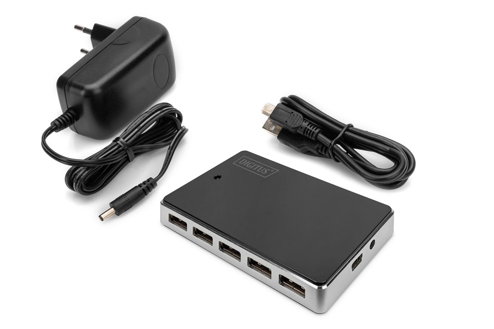DIGITUS DA-70229 10 portos USB 2.0 HUB