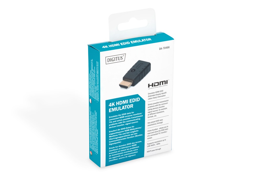 DIGITUS DA-70466 HDMI -> HDMI adapter 4K UHD fekete