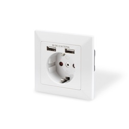 DIGITUS DA-70613 2xUSB 250V schuko süllyesztett fali aljzat
