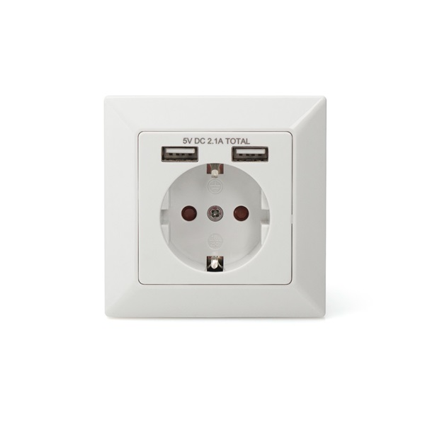 DIGITUS DA-70613 2xUSB 250V schuko süllyesztett fali aljzat