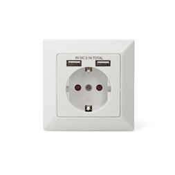 DIGITUS DA-70613 2xUSB 250V schuko süllyesztett fali aljzat