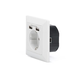 DIGITUS DA-70613 2xUSB 250V schuko süllyesztett fali aljzat