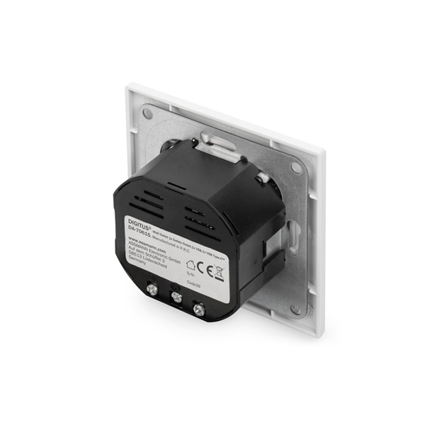 DIGITUS DA-70615 1x USB Type-C 1x Type-A 250V schuko süllyesztett fali aljzat