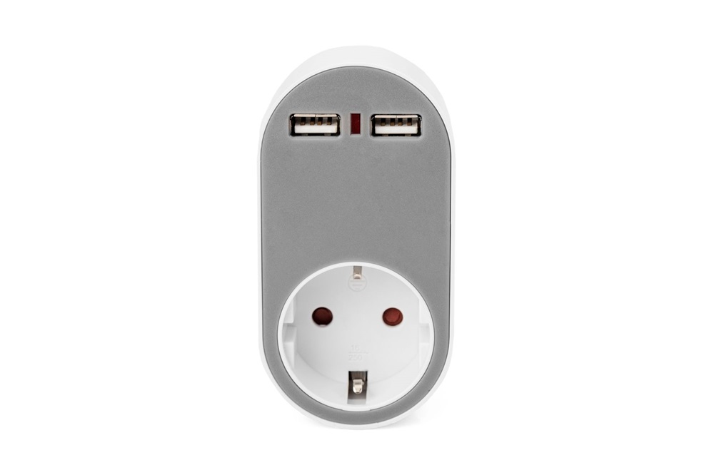DIGITUS DA-70617 Univerzális 2 port USB Type-A 1x schuko töltőadapter