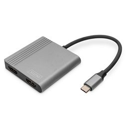 DIGITUS DA-70828 UHD 4K 60Hz USB Type-C 2x HDMI grafikus adapter