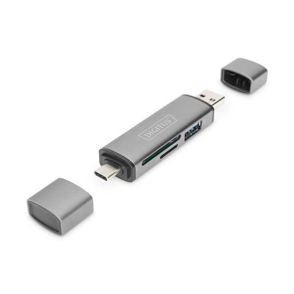 DIGITUS DA-70886 USB Type-A/Type-C 3.2 Gen1 1x MicroSD/SD kártyaolvasó